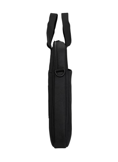 Targus 13-14" Intellect® Slim Briefcase Zippered padded front pocket Removable adjustable shoulder strap carry handles water-resistant fabric Black
