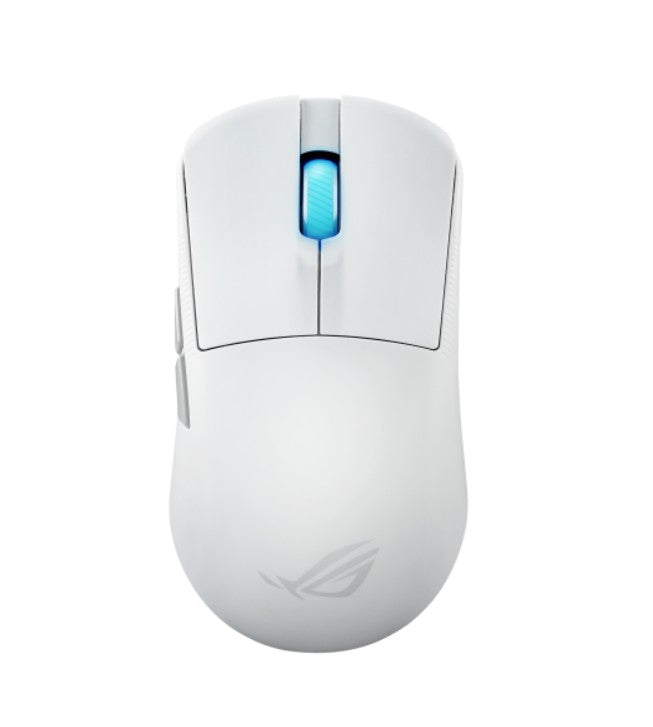 ASUS ROG Harpe Ace Mini White Ultralight 49-Gram Semi-Symmetrical Gaming Mouse, 42,000 dpi optical sensor,Tri-mode connectivity,ROG Optical Micro Switch