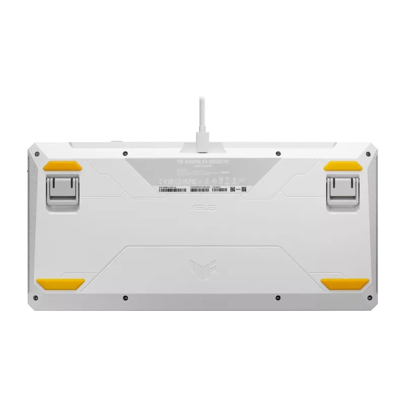ASUS TUF Gaming K4 Magnetic - White, magnetic switches, 8000Hz polling, 0.1–3.3mm actuation, RGB, hot-swappable, PBT keycaps, USB-C