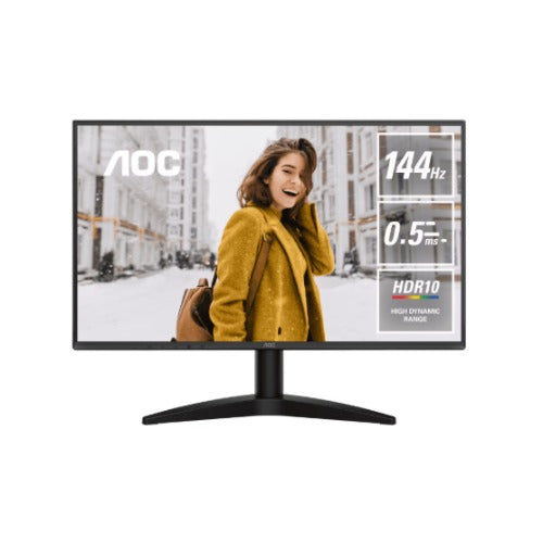 AOC 24B36X 23.8": IPS, FHD 144Hz, 0.5ms MPRT, 300 nits, 1500:1, sRGB 123%, HDMI 1.4 & DP 1.4, tilt stand, VESA 100×100, 18W, 2.52kg w/ stand
