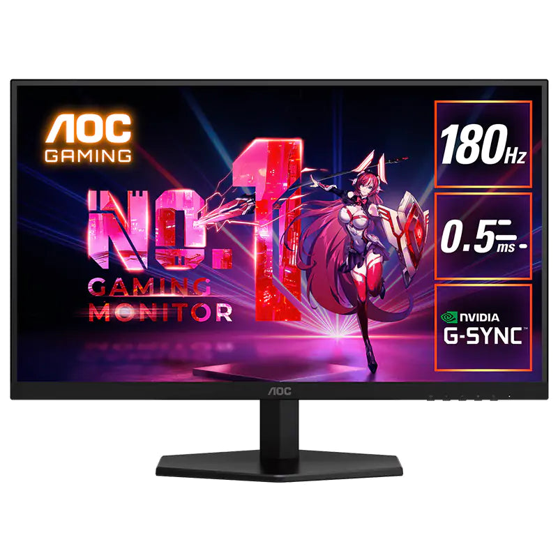 AOC 27" 260Hz Gaming Monitor : Fast IPS panel, 2560×1440 @ 260Hz, 0.3ms MPRT, 120% sRGB, 98.5% DCI-P3, 300 nits, DP & HDMI, tilt stand