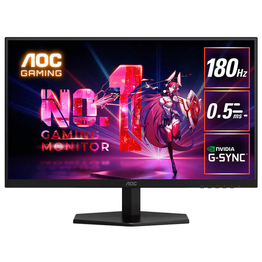 AOC 27" 260Hz Gaming Monitor : Fast IPS panel, 2560×1440 @ 260Hz, 0.3ms MPRT, 120% sRGB, 98.5% DCI-P3, 300 nits, DP & HDMI, tilt stand
