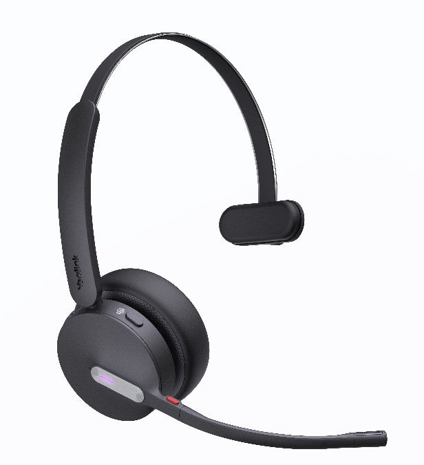 Yealink WH64 Mono UC DECT Wireless Headset, DECT & Bluetooth Wireless Technology, 3-Mic Noise Cancellation, UC Certified, Charging Stands
