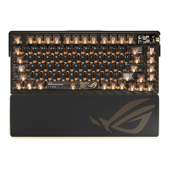ASUS ROG AZOTH EXTREME EDITION 20 SNOW SWITCH - Gaming Keyboard, 75% gaming keyboard, ROG NX Snow, Tri-Mode (USB/RF 2.4GHz/BT 5), RGB, 8000Hz polling