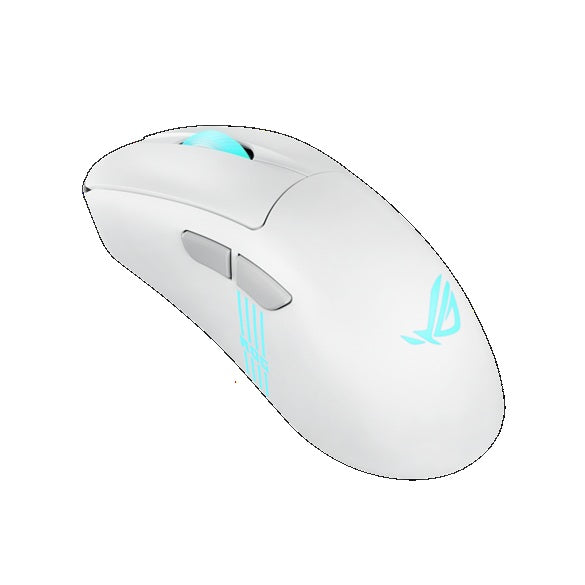 ASUS ROG Keris II Origin Gaming Mouse Moonlight White, ROG Micro Switch II, USB/Bluetooth/RF 2.4GHz, 8000 Hz, AURA Sync, 2 m paracord