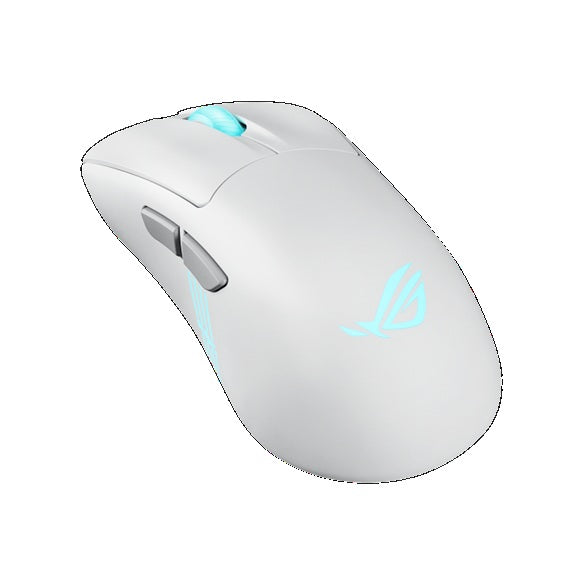 ASUS ROG Keris II Origin Gaming Mouse Moonlight White, ROG Micro Switch II, USB/Bluetooth/RF 2.4GHz, 8000 Hz, AURA Sync, 2 m paracord