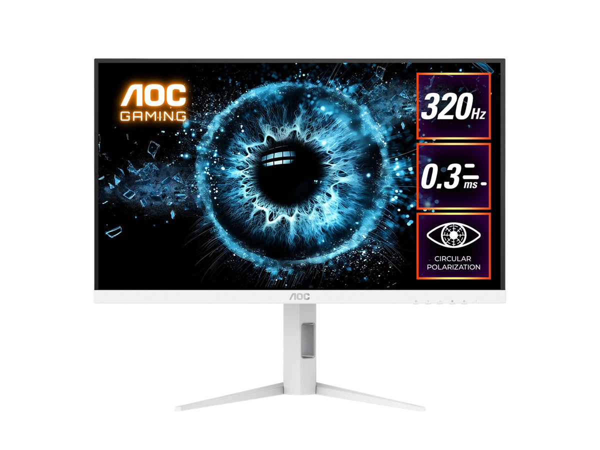 AOC 27" Fast IPS Q27G4SL/WS: 2560×1440 @ 320Hz, 1ms GtG, 350 nits, HDR 450 nits, sRGB 125%, DP 1.4, HDMI 2.1, ergonomic stand, VESA 100mm