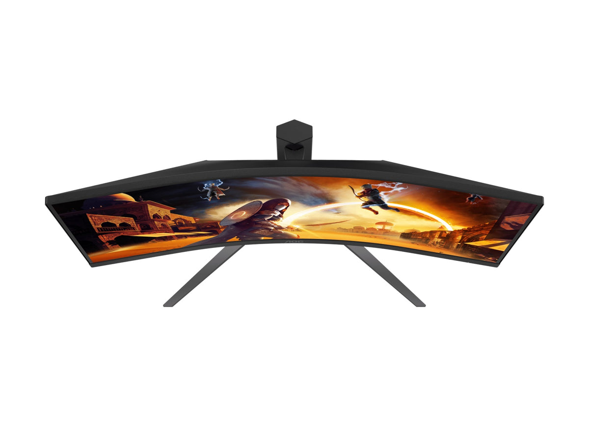 AOC 34" WQHD Curved Monitor – 3440×1440@180Hz, 0.5ms MPRT, 1500R VA, 120% sRGB, DP 1.4, HDMI 2.0, Delta E<2, tilt/swivel/height adjustable