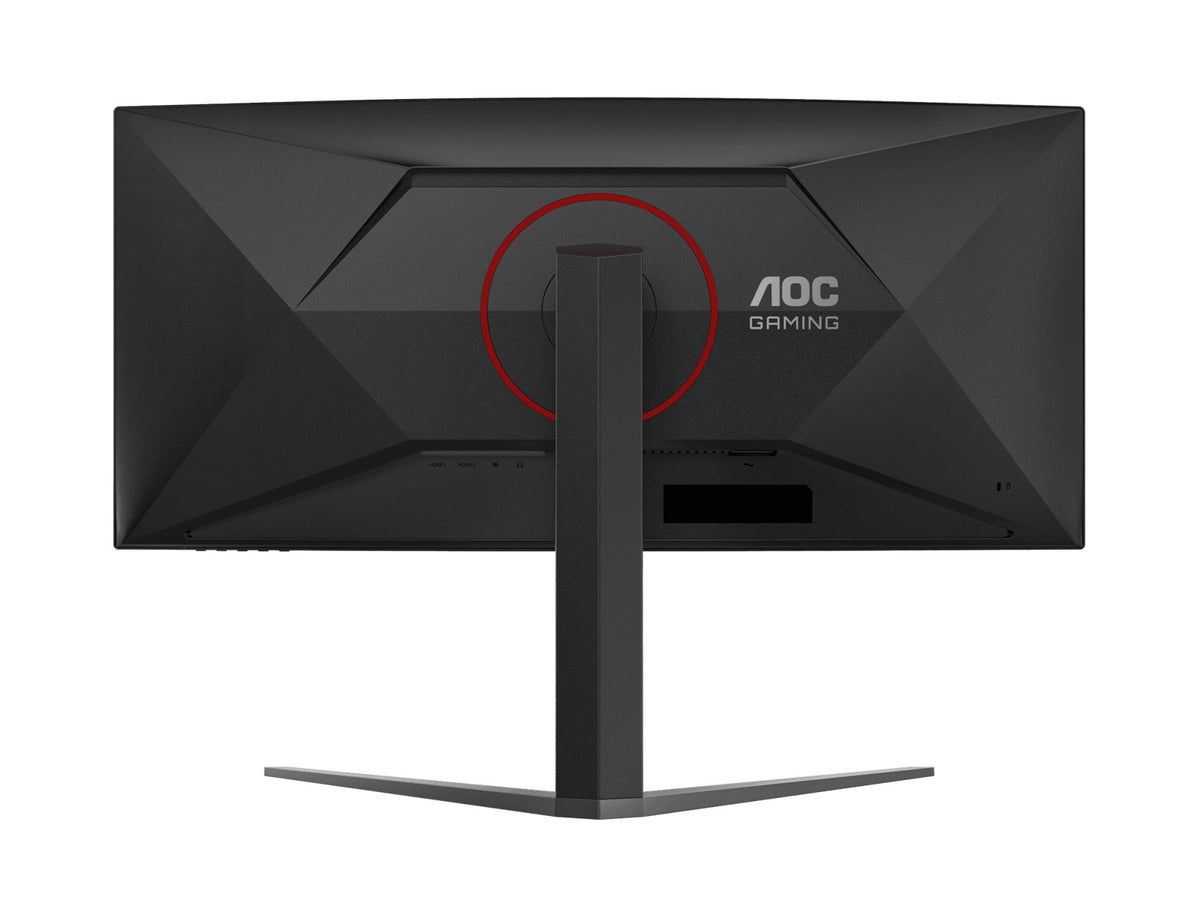 AOC 34" WQHD Curved Monitor – 3440×1440@180Hz, 0.5ms MPRT, 1500R VA, 120% sRGB, DP 1.4, HDMI 2.0, Delta E<2, tilt/swivel/height adjustable