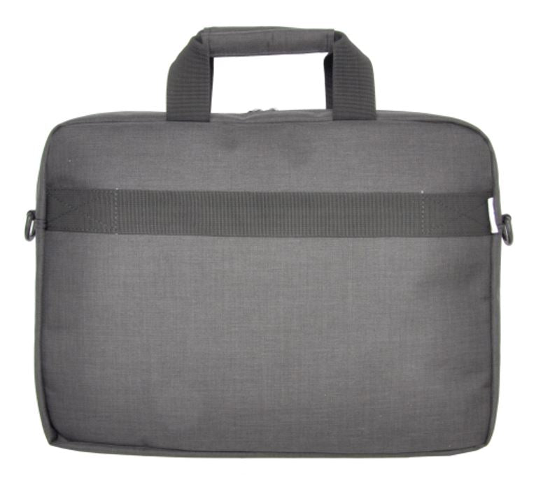 Oxhorn Notebook Bag Carry Case Nylon Fabric Top Load Zip Closure Padded Compartment Shoulder Strap Black + Grey for Laptop 10" 13.3" 14" 15.6" 16"