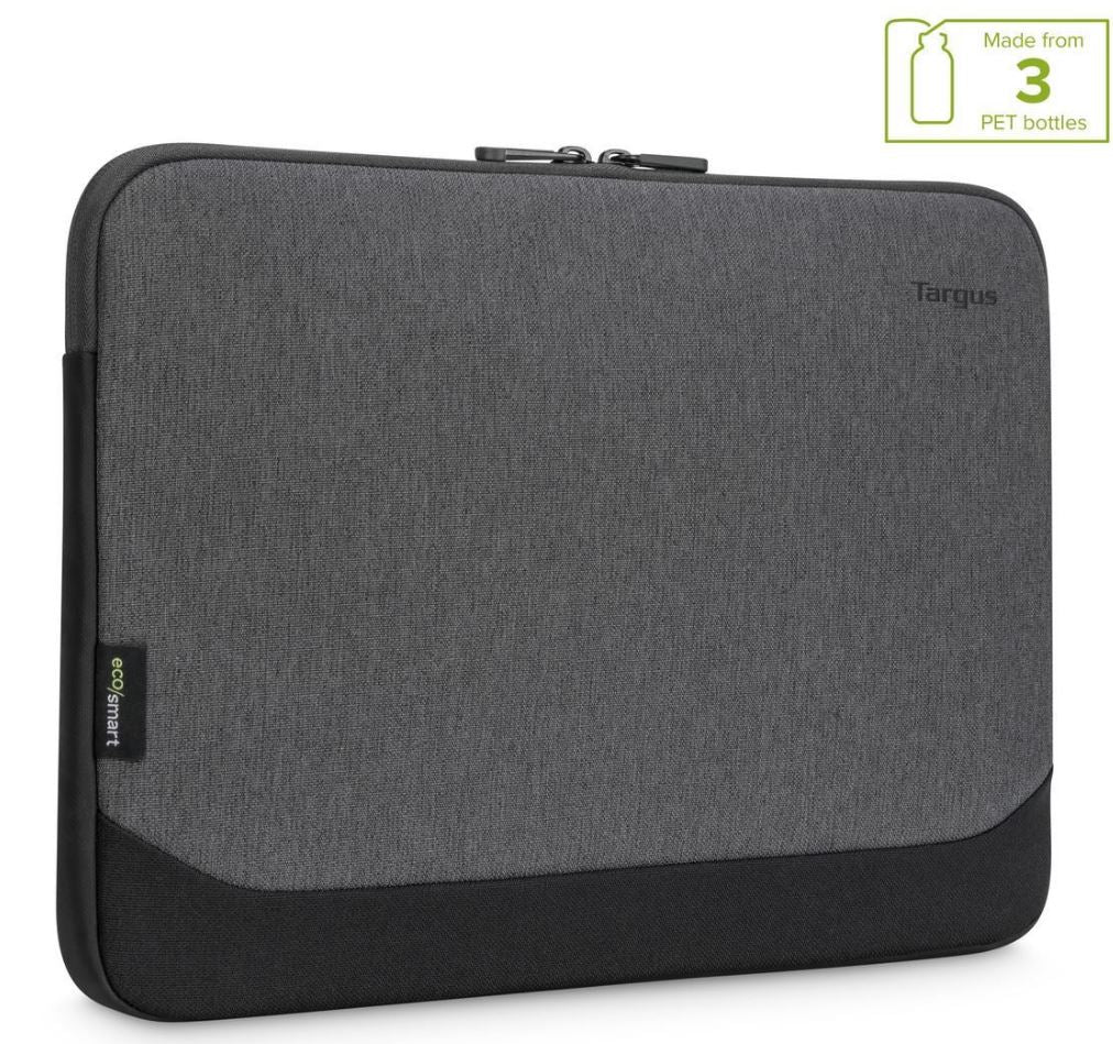 Targus 13-14" Cypress EcoSmart Sleeve Bag for Laptop Notebook Tablet - Fits 13" 13.3" 14", Made with 3 Recycled Water Bottles - Grey