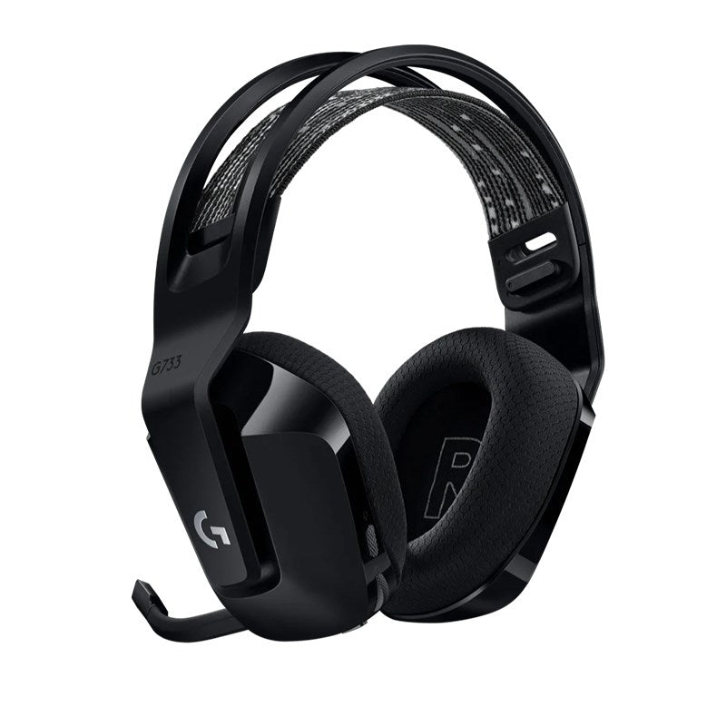 Logitech G733 LIGHTSPEED Wireless RGB Gaming Headset Black | USB Connectivity, Detachable Cardioid Mic, 20Hz-20kHz Audio