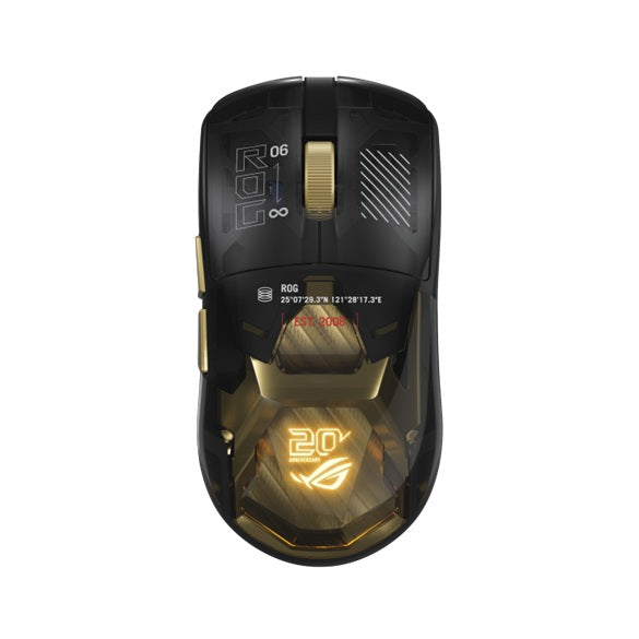 ASUS ROG Harpe II Extreme Edition 20, Wireless Gaming Mouse,ROG 100M Optical Switch, Tri-Mode (USB/RF 2.4GHz/BT 6.0), 8000Hz polling, Aura Sync MIA-ROG-HARPE-II-EXTREME