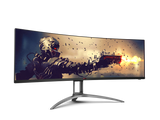 AOC 49" Curved 1800R, 5120X1440 DQHD, 32:9, Adaptive Sync, HDR 400,1ms, 165Hz ,3x HDMI,1x DP,USB-C , Speaker, HAS, KVM