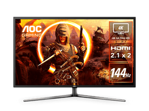 AOC G4309VX 43" UHD 3840x2160 , Adaptive Sync, 1ms, 144Hz, HDR 1000, HDMI 2.1, 2H2DP, 7W SPK, USB 3.2 Gen1x4, HAS Stand, VA, VESA 200 Monitor