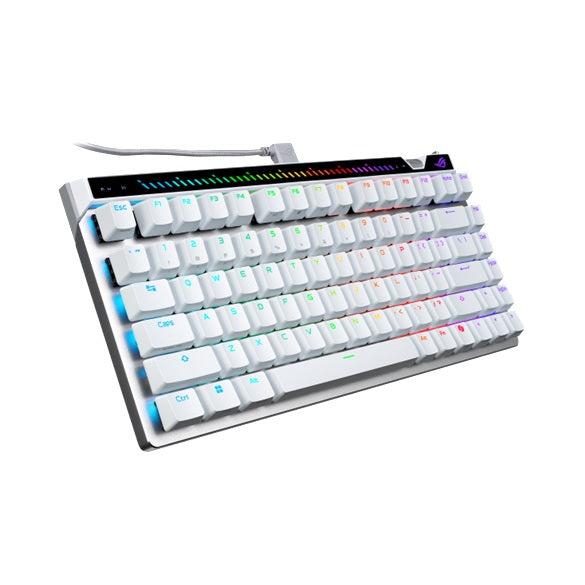 ASUS M705 ROG Falchion Ace 75 HE Gaming Keyboard - WHITE, HFXV2Magnetic, USB2.0TypeC, 75%,8000Hz, 0.125ms, Windows10/11, GearLink