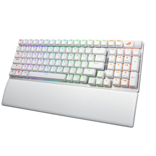 ASUS ROG STRIX SCOPE II 96 WL Snow Switch NX Wireless Gaming Mechanical Keyboard, Tri-mode Connection, Streamer hotkeys, PBT Keycaps (White), Quiet