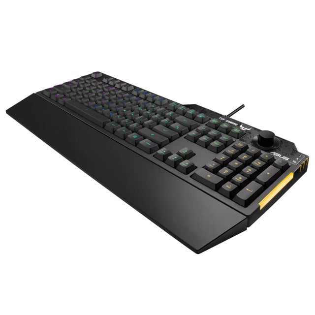 ASUS RA04 TUF GAMING K1 RGB Keyboard, Volume Knob, 19 Key Rollover, Spill Resistance, Programmable Keys