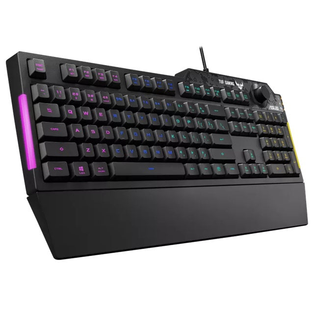 ASUS RA04 TUF GAMING K1 RGB Keyboard, Volume Knob, 19 Key Rollover, Spill Resistance, Programmable Keys