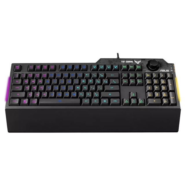 ASUS RA04 TUF GAMING K1 RGB Keyboard, Volume Knob, 19 Key Rollover, Spill Resistance, Programmable Keys