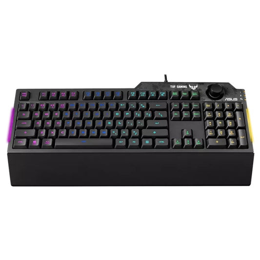 ASUS RA04 TUF GAMING K1 RGB Keyboard, Volume Knob, 19 Key Rollover, Spill Resistance, Programmable Keys