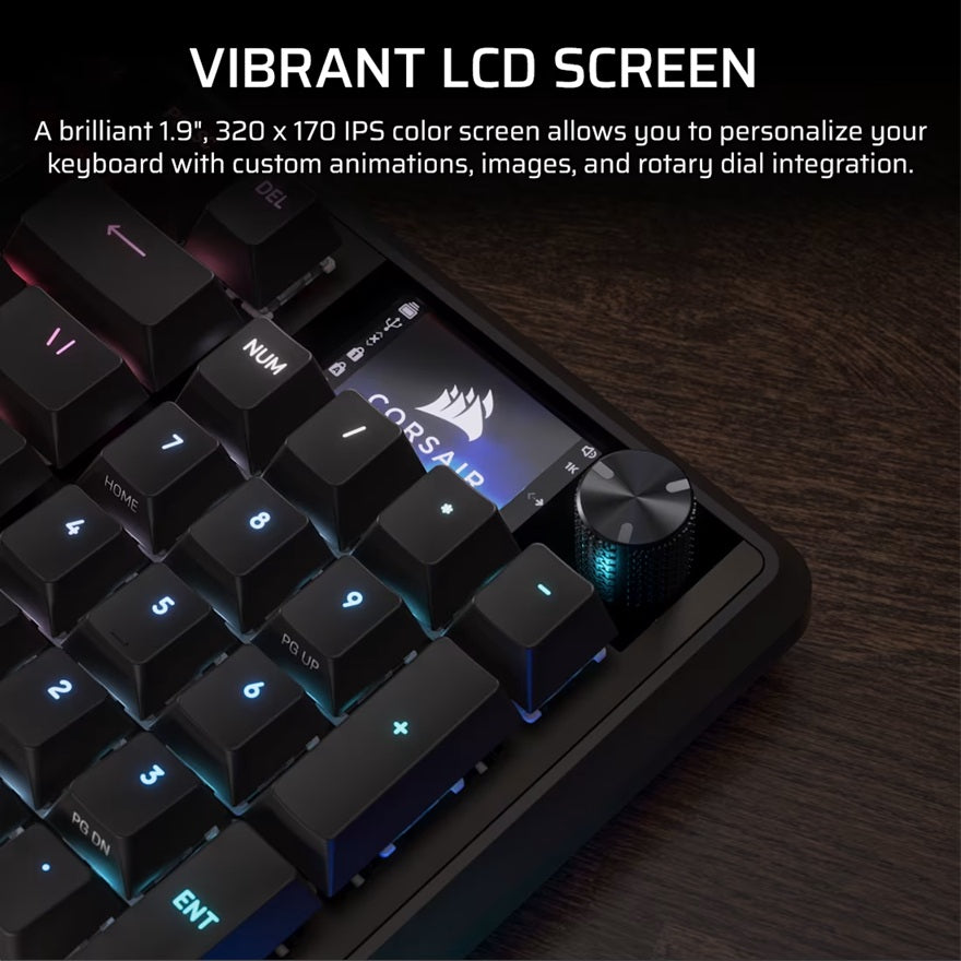 Corsair Vanguard 96 Mechanical Gaming Keyboard, CORSAIR MLX Plasma, 8kHz, NKRO, 8MB, USB3.0, magnetic wrist rest, MLX Plasma switches (LS)