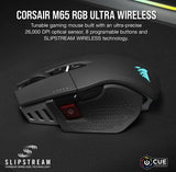 Corsair M65 RGB Ultra Wireless Tunable FPS Gaming Mouse Black, CORSAIR MARKSMAN 26,000 DPI Optical Sensor, iCUE Software.