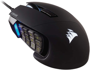 Corsair SCIMITAR RGB ELITE Black Gaming Mice, 17 programmable buttons, 18,000 DPI