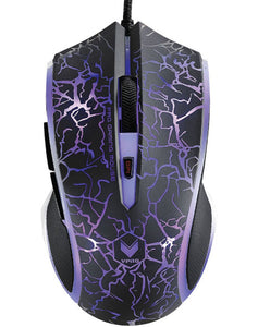 RAPOO V20S LED Optical Gaming Mouse Lighting Black - Upto 3000dpi 16m Colour 5 Programmable Buttons