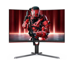 AOC 27" Super Curved 1000R, 2K QHD, VA, Free-Sync Premium, 1ms, 165Hz, HDR10, DP, HDMI, HAS, Flicker Free, Low Blue Mode, VESA 100 Gaming Monitor