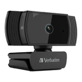 Verbatim 66631 Webcam Full HD 1080P with Auto Focus - Black